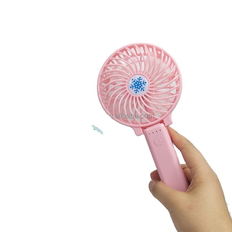 Custom portable small usb office air cooler plastic pocket handheld rechargeable mini folding fan