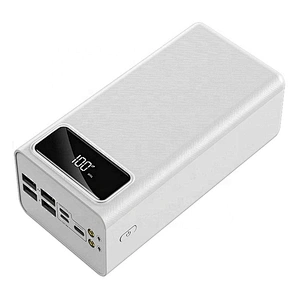 Portable External Battery 3 Inputs and 4 USB Outputs 50000 mAh High Capacity Mobile Power Bank with LED Digital Display