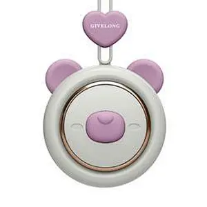 Mini Leafless Fan Cute Pet Hands Free Lanyard Portable Usb Charging Neck Fan Summer Travel Office Outdoor
