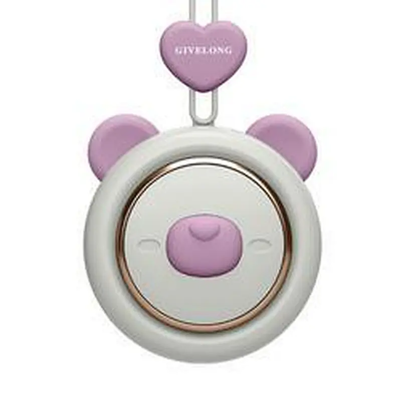 Mini Leafless Fan Cute Pet Hands Free Lanyard Portable Usb Charging Neck Fan Summer Travel Office Outdoor