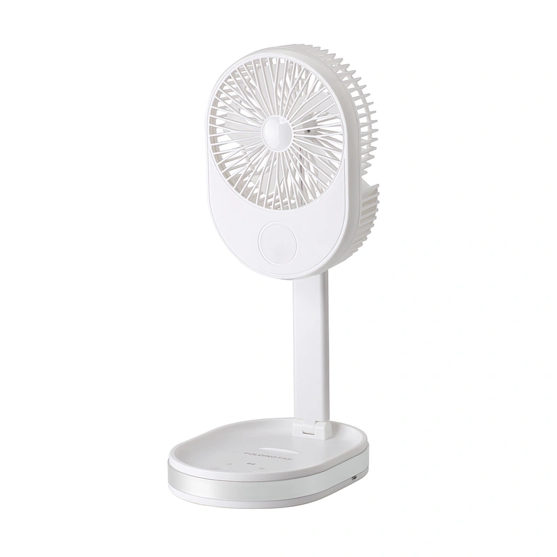 Custom folding fans 1500 mAh usb rechargeable table fan with led light