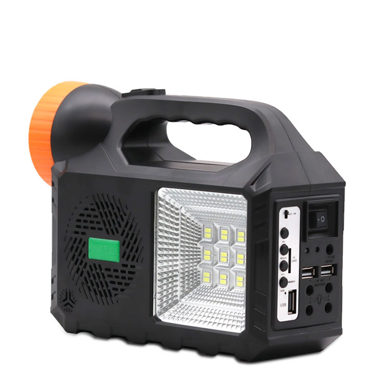 Mini multifunction solar light outdoor 5000mAh save energy removable storage power with solar panel radio 20W flashlight