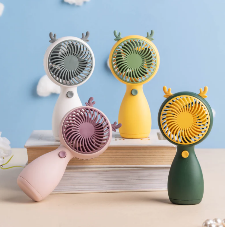 2022 Cute Mini Low Noise Mute USB Rechargeable Handheld Hand Eyelash Air Cooling Cordless Portable Fan