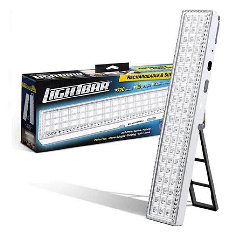 Best price 720 LM poortable 60 LED Rechargeable Light Bar with Folding Stand and Hanger