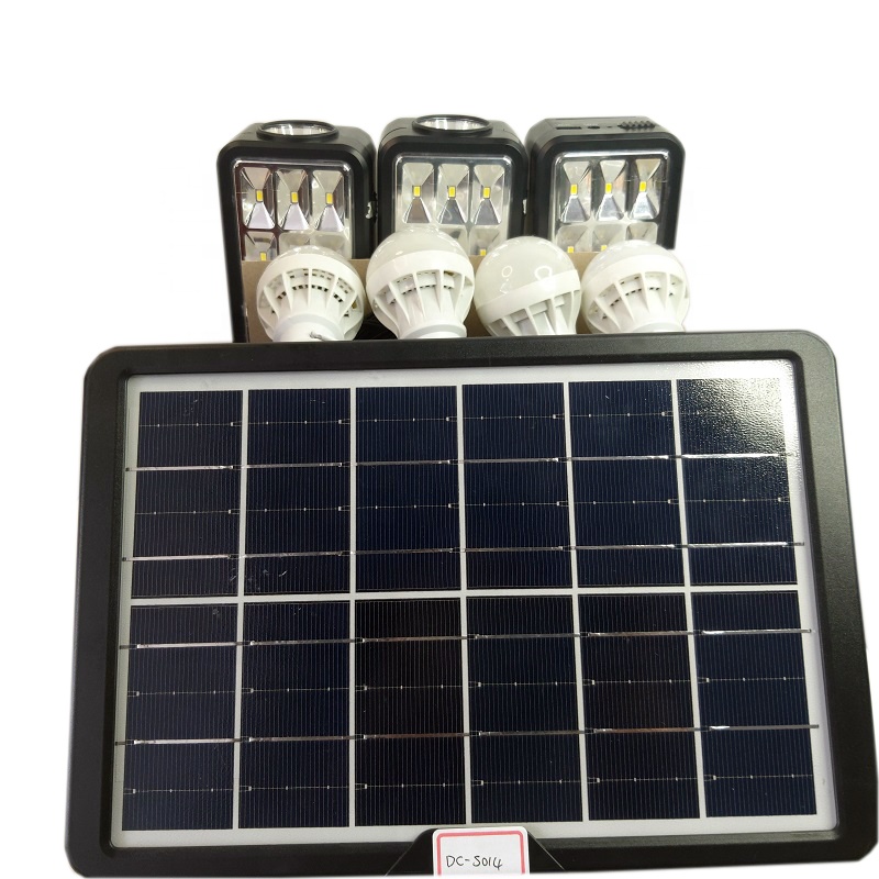 Portable Solar emergency Lighting System with Lithium battery home kit indoor small mini lamp