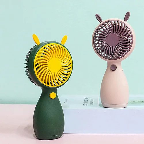 Hot Selling Custom Handheld Small Table Fan Cute Animals 4 Colors USB Rechargeable Pocket Size Personal USB Mini Portable USB Fa