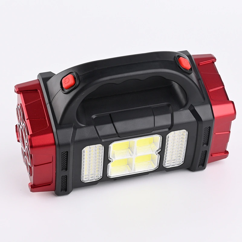 New Outdoor USB Rechargeable Portable COB Work Lights Solar Powerful LED Torch Searchlight Flashlight