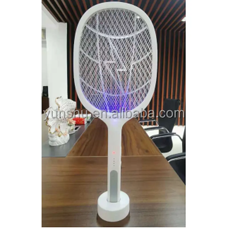 Wholesale 2 in 1 USB Rechargeable Electric anti mosquito zapper hand-held electric insect killer mosquito attractant swatter