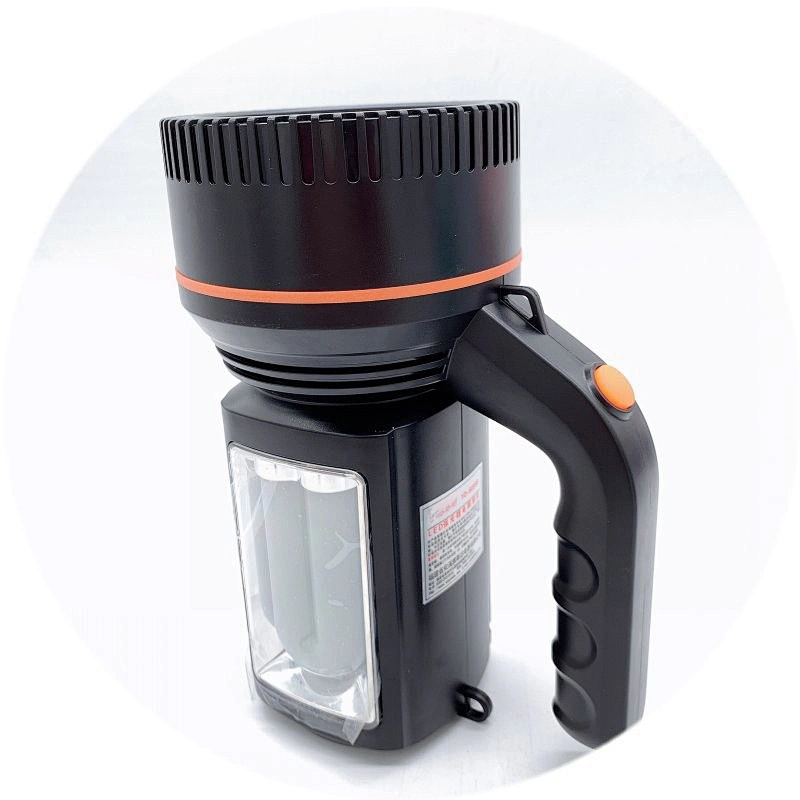 Multi-Functional Rechargeable Handheld Torch Long Range 10 Watt Search Torch Light with Side Tube Emergency