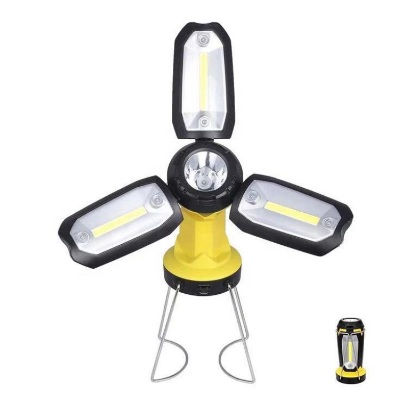 Super Bright COB Working Lamp Portable LED Collapsible Battery Operated Camping Lantern