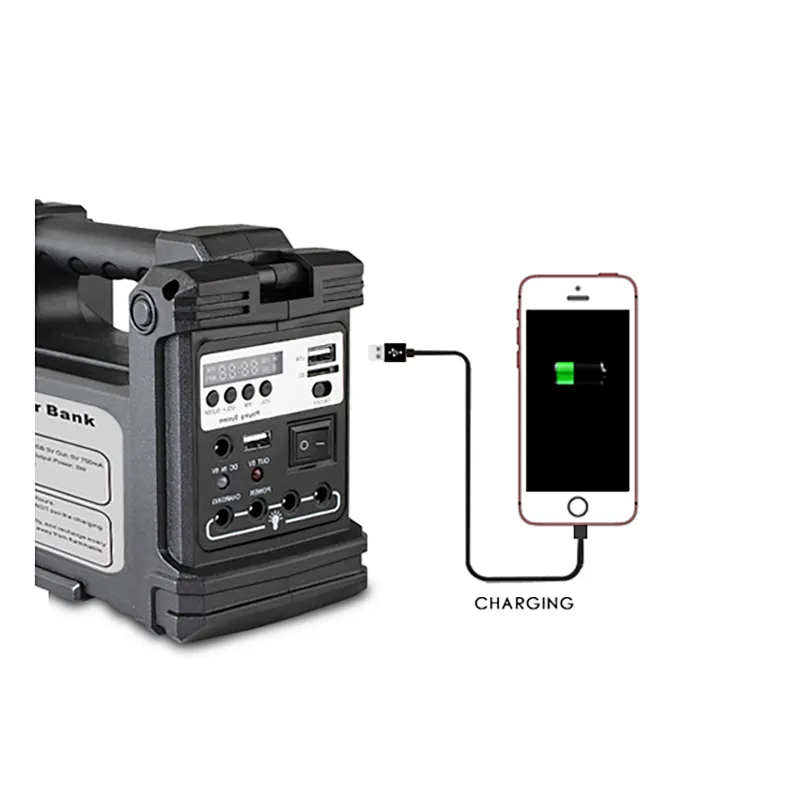 Multi-function emergency lighting radio and bulb set with home lighting solar system