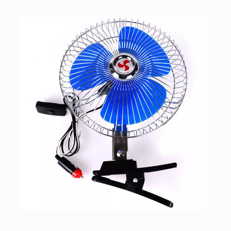 6inch High quality 12V 12VPortable Vehicle Car Oscillating Fan Truck Clip-On Cooling Fan