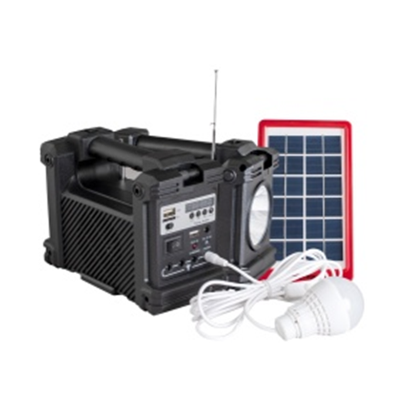 Multi-function emergency lighting radio and bulb set with home lighting solar system