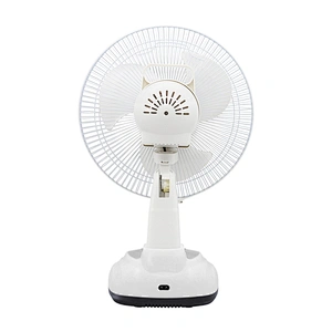 12 Inch Rechargeable Emergency Table Fan Plastic charger AC DC Oscillating  OEM Table Fan Rechargeable Fan