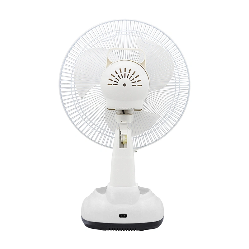 12 Inch Rechargeable Emergency Table Fan Plastic charger AC DC Oscillating  OEM Table Fan Rechargeable Fan