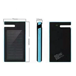 Dual USB Output External Battery 8000mAh 10000mAh 20000mAh 30000mAh Charger MIni Solar Power Bank With Led Flashlight