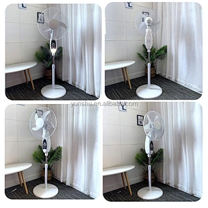 Solar Powered Rechargeable Stand Fan 8 Inch with remote control AC/DC solar charging available Pedestal Fan
