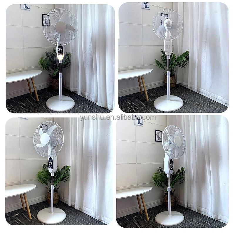 Solar Powered Rechargeable Stand Fan 8 Inch with remote control AC/DC solar charging available Pedestal Fan