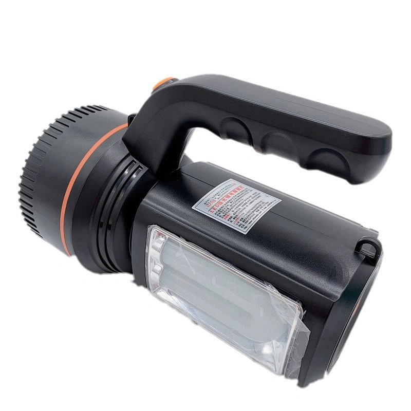 Multi-Functional Rechargeable Handheld Torch Long Range 10 Watt Search Torch Light with Side Tube Emergency