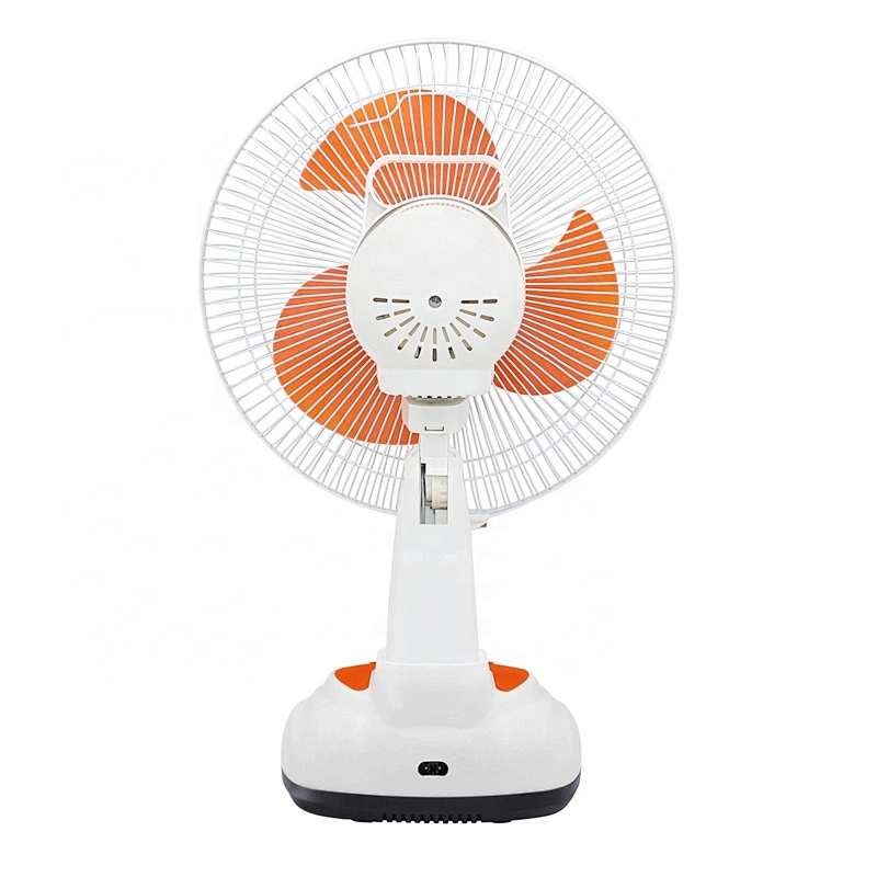 12 Inch Rechargeable Emergency Table Fan Plastic charger AC DC Oscillating  OEM Table Fan Rechargeable Fan