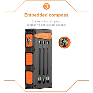 2023 Solar Charging High Capacity Portable Waterproof Strong Camping Light Outdoor 30000mah Solar Power Bank