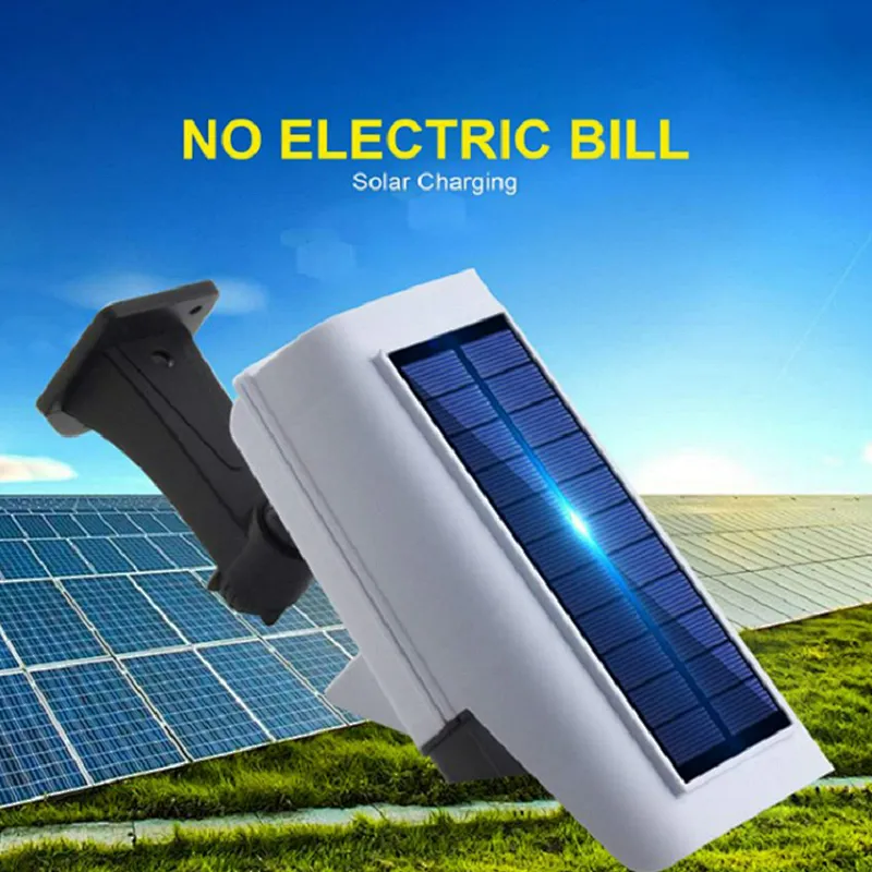 Solar Motion Sensor led wall Light Outdoor Simulation Monitoring Security model Surveillance Cameras Human body induction