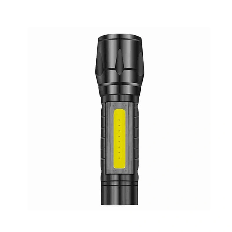 Waterproof Mini Pocket Zoom Portable Outdoor LED Flashlight USB Recharge Adjustable Focus COB Flash Light