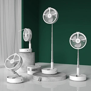 Telescopic Oscillating Timer Circulation Humidifier Table LED Light Lamp Mist Cool Fan With Remote Control