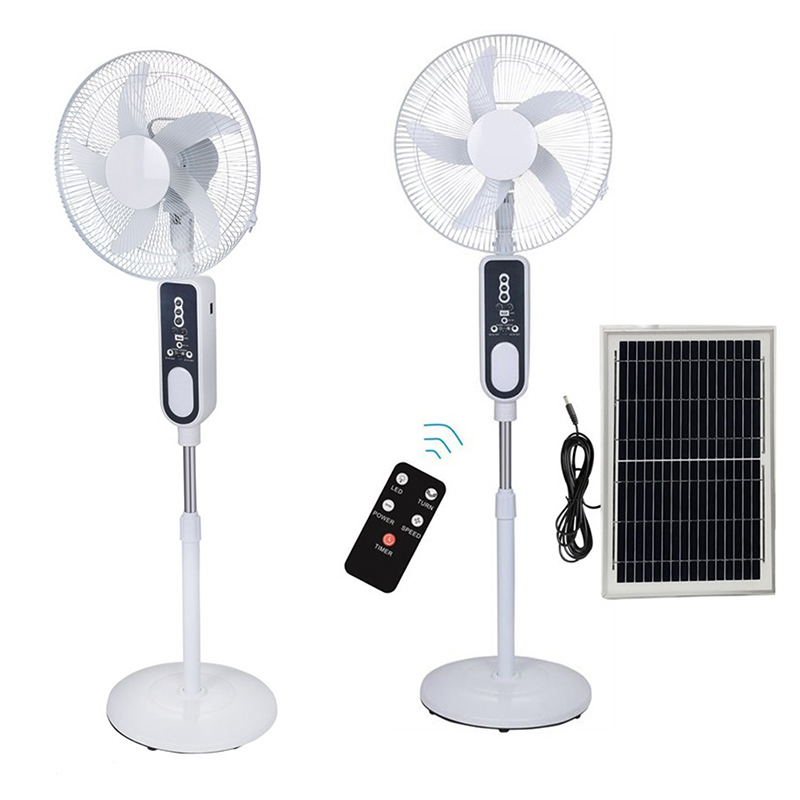 OEM ODM Convenient transportation AC DC solar stand fan for home