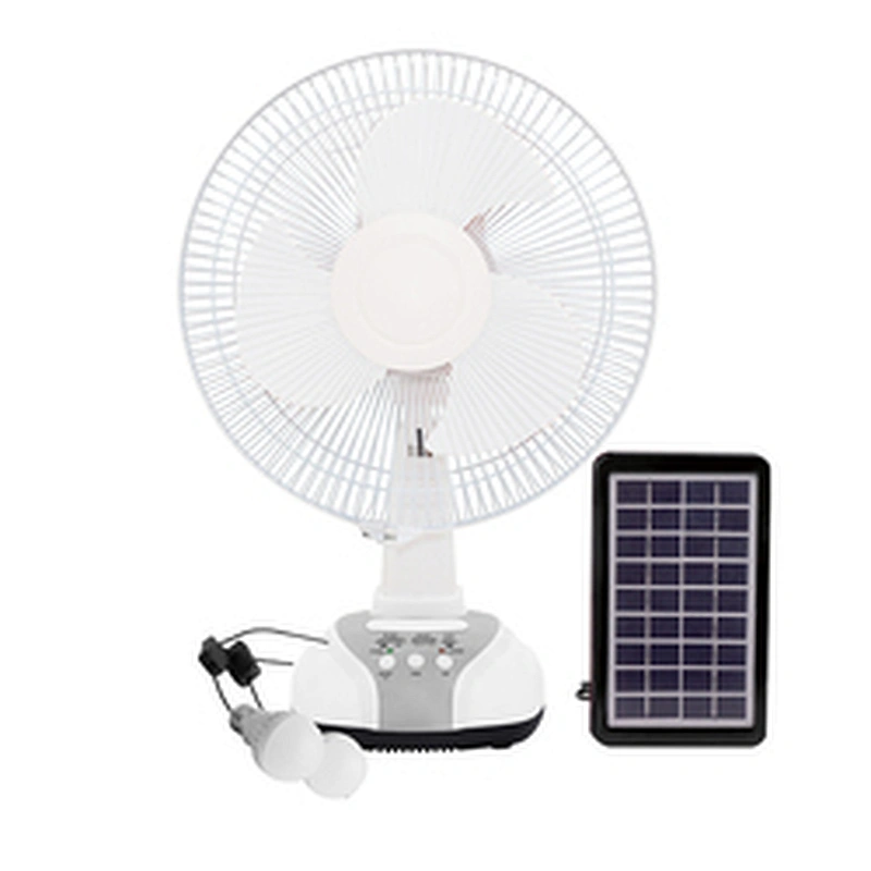 12 Inch Rechargeable Emergency Table Fan Plastic charger AC DC Oscillating  OEM Table Fan Rechargeable Fan