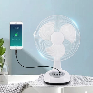 Portable Battery Rechargeable Table Fan 12v DC Solar Power Solar Fan With Solar Panel