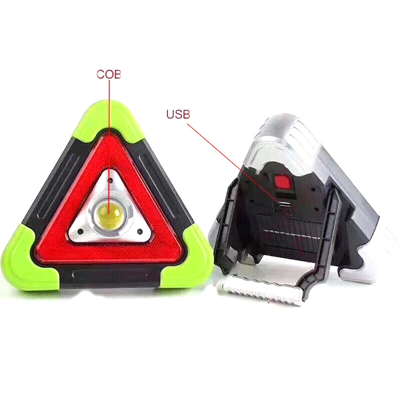 Multifunctional Solar Emergency Warning Triangle Safety Signal Light Essential for Vehicle Accident Repairing Hazard Camping