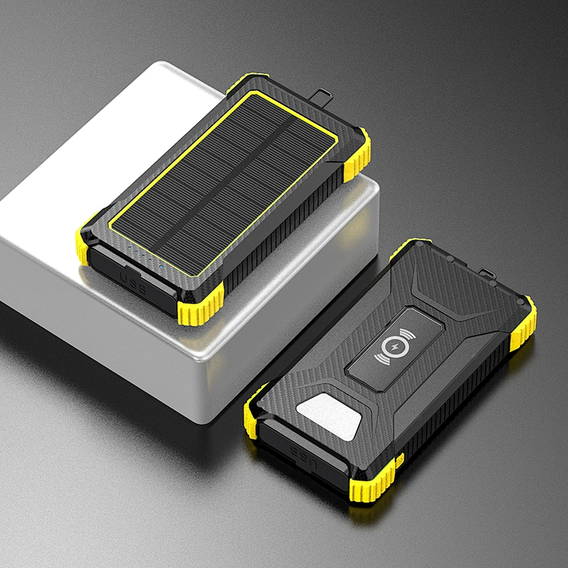 Mini solar panel portable wireless charging consumer electronics power bank key kit battery 5000 10000 20000 30000 mAh gift set