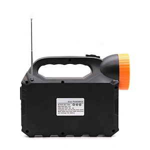 Mini multifunction solar light outdoor 5000mAh save energy removable storage power with solar panel radio 20W flashlight