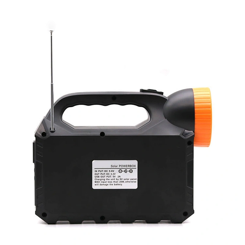 Mini multifunction solar light outdoor 5000mAh save energy removable storage power with solar panel radio 20W flashlight