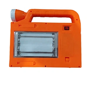 Multi-functional solar rechargeable emergency light outdoor portable LED camping light with flashlight
