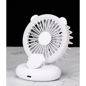 New Mini Portable Fan Three Speed Adjust Fill Light Usb Rechargeable Cooling Neck Handheld Fan For Children And Ladies