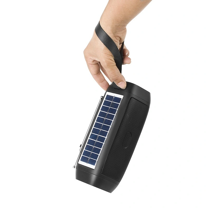Solar mini multi-function bar wireless stereo player music MP3 speaker with 10W led lamp