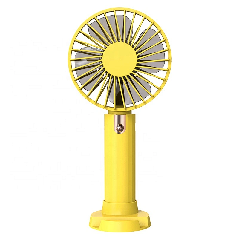 USB Rechargeable 3 Speed 1200mAh Mini Handheld Fan for Outdoor Travel Commute Office Women Men-Green