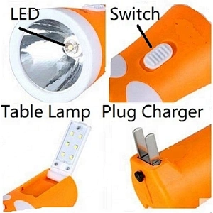 1W LED and 6PCS SMD 0.6W desk lamp ultra high power rechargeable Emergency Torch Batter nergy-saving super brightness flashlight