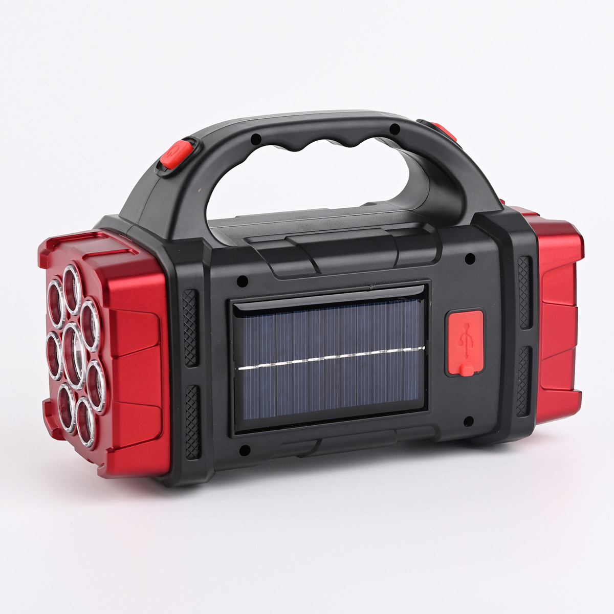New Outdoor USB Rechargeable Portable COB Work Lights Solar Powerful LED Torch Searchlight Flashlight