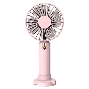 USB Rechargeable 3 Speed 1200mAh Mini Handheld Fan for Outdoor Travel Commute Office Women Men-Green