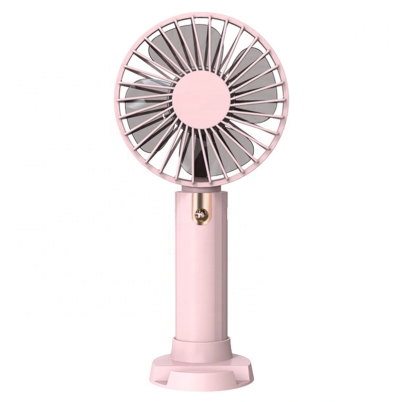 USB Rechargeable 3 Speed 1200mAh Mini Handheld Fan for Outdoor Travel Commute Office Women Men-Green