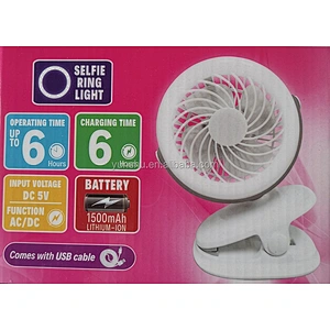 Powerful Portable Table Mini 4 Inch Clip On Fan Rechargeable 3 Blade