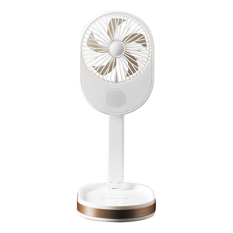 Custom folding fans 1500 mAh usb rechargeable table fan with led light