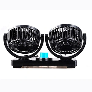 Car Cooling Fans 12V 24V Dual Head Cigarette Lighter 3 Speeds Car Fan 360 Degree Rotation for Truck Car SUV RV Boat Auto