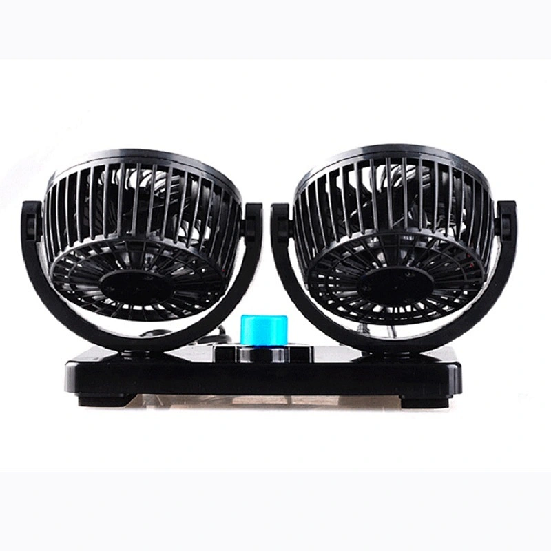 Car Cooling Fans 12V 24V Dual Head Cigarette Lighter 3 Speeds Car Fan 360 Degree Rotation for Truck Car SUV RV Boat Auto