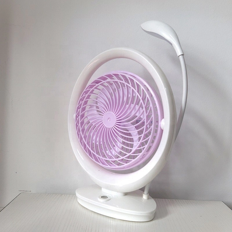 Hot sale usb outdoor campinp 8 inch ac dc3 speed adjustable rechargeable emergency fan with light led lithium battery