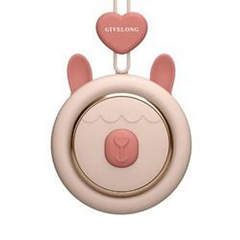 Mini Leafless Fan Cute Pet Hands Free Lanyard Portable Usb Charging Neck Fan Summer Travel Office Outdoor