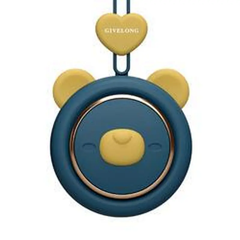 Mini Leafless Fan Cute Pet Hands Free Lanyard Portable Usb Charging Neck Fan Summer Travel Office Outdoor
